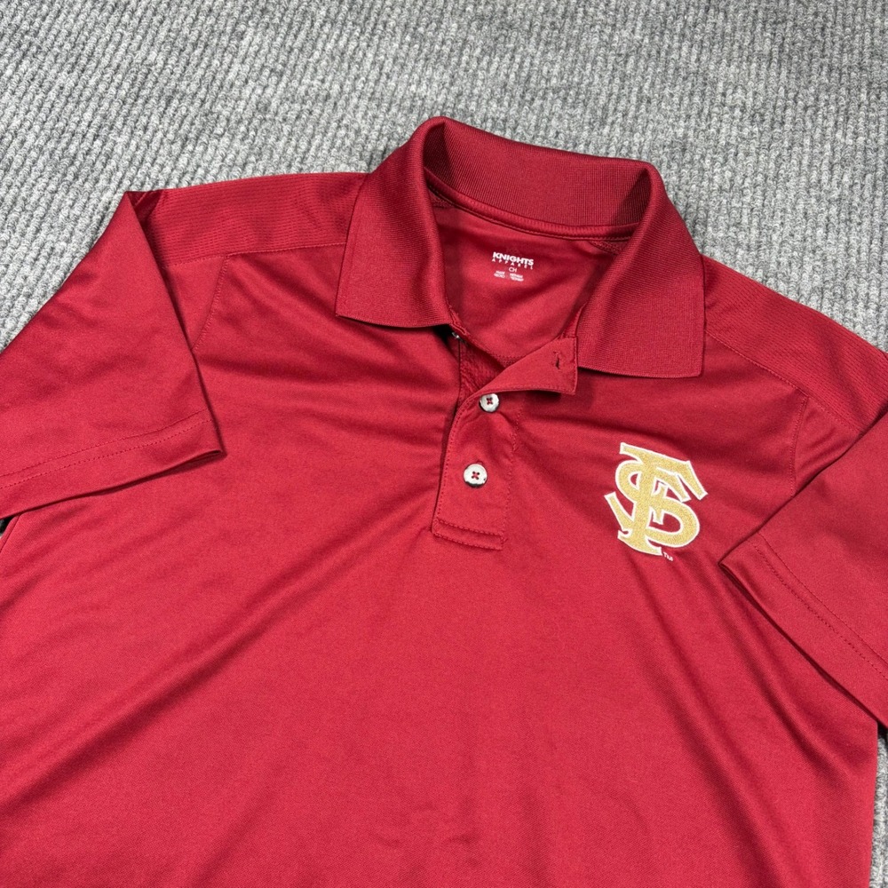 Knights Apparel Shirt Mens S Florida State Seminoles Maroon Performance Polo